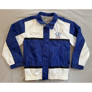Vintage NASCAR Jacket North End Bobby Labonte #43 Windbreaker Coat Blue White S